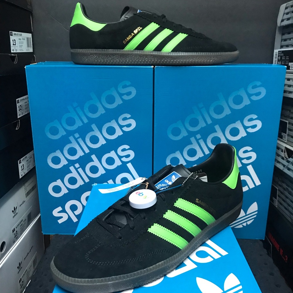 adidas Originals Samba Deco SPZL Black/Lucid Lime 13M IF5738 NWT DS OG BOX - Picture 3 of 14